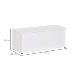 HOMCOM Storage Box with Lid, 113L, White